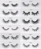 12 Style 3D Mink Eyelashes With Glue Eyeliner Lash Tweezer Natural Faux Mink Eye Lashes Free Customize Logo Handmade Thick False Eyelash