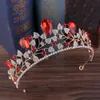 Nakrycia głowy ślubne korony ślubne Wedding Hairband Bogini Crystal Prom Biżuter