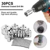 Professionella borrbitar 30st Diamond Coated Bit Set Tile Marble Glass Ceramic Hole Saw Borrning för elverktyg 6mm-50mm294d