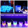 Mats Pads 5st mini Glow LED Bottle Light Stickers Waterproof Luminescent Coasters Festival Night Club Bar Party Decoration5784031