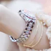 Kobieta zegarków projektantka Złota Luksusowa marka stylowa diamentowa kobieta zegarek zegarki Montre femme 210527304t