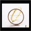 Anelli a fascia Gioielli in argento sterling S925 con anello in vetro Sier Moda semplice per donna Uomo Regali di San Valentino Consegna a goccia 2021 Cm9Tk