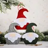 Newchristmas las stary człowiek płaskie wisiorki kreatywne uroczy Święty Mikołaj Claus Dollowe ozdoby Xmas Drzewo wiszące prezenty Dekoracje CCB11981