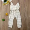 Born Baby Girl Chłopiec Backless Paski Ruffle Romper Kombinezony Kombinezon Ubrania Odzież Maluch Kostium Kombinezony