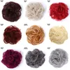 Synthetic Bun Extensions Curly Messy Bun Hair Scrunchies Elegant Chignons Wedding Hair Piece for Women and Kids