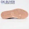 2021 Top Calidad Sumpman 1 Zapatillas de baloncesto Mid Black-Pink 1S Designer Moda Sport Zapato con caja