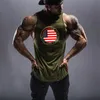 MuscleGuys Bodybuilding Tank Top Spier Vest Merk Kleding Patchwork Mouwloze Underhirt Fitness Stringers Mannelijke Singlets 210421