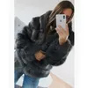 Varm Vinter Kvinnor Kläder Faux Fur Coat Kvinnor Faux Läder Plus Storlek Kläder för Kvinnor 4XL Vinterrockar Furrockar och Jackor Y0829