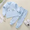 Children039s Underwear Set Pure Cotton New Style Boy Girl Autumn and Winter Pyjamas Baby Autumn Clothes Autumn Pants Home Cloth3693946