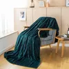 Blankets Bonenjoy Flannel Blanket For Bed Green Color Soft Warm Plaid Sofa QueenKing Size Bedspread On The Beds Coral Fleece5960141