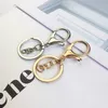 Home Silber Gold Biger Claspone Taste Ketten Ringe Runde Split Keychain Leeres Metall Schlüsselanhänger RH5928