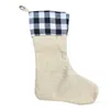 Sublimation Buffalo Plaid Christmas Stocking 13 Styles Blank Xmas Gift Candy Socks Santa Stockings Xmas-Tree Oranment Sea send T9I001388