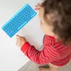 Fidget Toys Keyboard Design Pop Bubble Sensory Rainbow Silicone Stress Relief Décompression Jouet pour Besoins Spéciaux Enfants Adulte