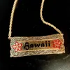 Cring coco ny personlig namn tallrik anpassad namn nacklac polynia smycken wholale 14k guld hawaiian hänge halsband248p9220830