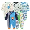 Unisex 5PCS/Lot Baby Girl Clothes 0-12M Bodysuits bron Boy Long Sleeve Jumpsuit Pajamas 211011