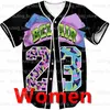 2021 힙합 패션 Unisex 90S 테마 파티 Bel Air Baseball Jersey 여성 짧은 소매 탑 생일 통기성 블랙 크기 XS-XXXL