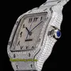 2022 TWF 20006 Paved Diamonds ETA A2824 Automatyczna męska zegarek w pełni losowany Diamentowy Dwucie Gold Gold Dial Szybkie przełącznik Bracela 2712