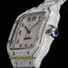 Eternity Jewelry Horloges 2021 TWF 4SA0005 Verharde Diamanten ETA A2824 Automatisch Herenhorloge Volledig Iced Out Diamond Dial Snelschakelaar S279T