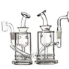 Hookahs 6.3 "Tall Beaker Bongs Difusão Downstem Glass Dab Rigs Decorativo Mármore De Água De Mármore Oil Burner