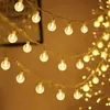 LED Crystal Ball String Lights Garland Noël, répertorié pour la décoration lumineuse intérieure et extérieure pour le jardin, le patio, le mariage de fête 211104