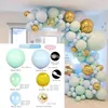 Blue Macaron Balloon Garland Decorazioni per feste di compleanno Decorazioni per baby shower per bambini Ballon Arch Wedding Globos Gender Reveal Decoration314a