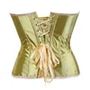 Womens Corset Bustier 새틴 섹시한 플러스 사이즈 고딕 레이스 위로 뼈대 Gorset 탑 Shapewear 클래식 클럽웨어 파티 나이트 Corselet 남성용 바디 셰이퍼