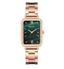 Kleine groene horloge stalen band quartz casual mode trend dameshorloges