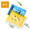 Arquivamento Suprimentos ZL0290Sea A4 PVC Impermeável Snap Botão Arquivo Envelope Transparente Documento Saco De Armazenamento Bolsas De Armazenamento Documento Arquivos Classificando Escola Escritório de Pastas