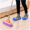 2021 Poliéster Sólido Poeira Cuidador Casa Banheiro Sapatos de Piso Capa de Limpeza Mop Slipper