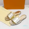 Pantofole estive moda tacco piatto da donna sandali sandali firmati in vera pelle goffrata tinta unita 9 colori 562