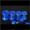 Other Drop Delivery 2021 Arrival Flesh Tunnel Uv Acrylic Piercing Fancy Ear Expander Body Jewelry 100Pcs/Lot 3Qfre