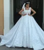 신부 가운 아랍어 두바이 레이스 웨딩 드레스 라인 스퀘어 넥 아플리케 비즈 긴 기차와 함께 꽃이 vestido de Mariage