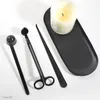 Rostfritt stålljusklocka Snuffers Wick Trimmer Dipper Candles Accessory Gift Pack 3 i 1 Set