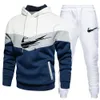 Men Sportswear New Spring Autumn Tracksuit 2 Piece Sets Sports Suit Jacket+Pant Sweatsuit Male Fashion Print Clothing Size s-3xl