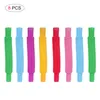 DIY Creative Fidget Toys Circle Colorful Plastic Tube Coil Children'S Funny Toys Early Educational Folding Toy