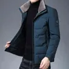 Top Grade Winter Brand Casual Fashion Fur Collar Down Jacket Män Parka Tjock Varm Windbreaker Coats Mens Kläder 211214