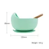 Baby Dinnerware Sets Silicone Bowl Spoon Maternal Infant Feeding Cutlery Suction Cup Complementary Food Drop Proof