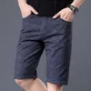 SHAN BAO Lightweight Fitting Straight Fashion Shorts Summer Classic Brand Youth Men's Cotton Stretch Plaid Casual 210806