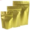 Vente en gros pochette en vrac Petit Sacs Zimlock Un côté Gold Windows translucides Sacs en plastique refermablesGoods