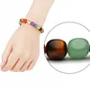 Gezonde Zeven Kleur Regenboog Armband 7 Chakra Healing Pulse Bead Armband Voor Vrouwen Reiki Prayer Balance Bangle Yoga Gift