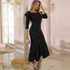 Sexy Women Sequin Dress Fashion Long Sleeve Bodycon Mini Dress Irregular Wrap Hip Winter Evening Party Dress 2021 Vestidos Y1204