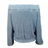 Jocoo Jolee Vintage Loose Pullover för kvinnor Höst Vinter av axel Lantern Sleeve Harajuku Stickad tröja Casual Toppar 210518