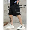 Sommar 2021 harajuku last shorts stora fickor män hip hop korta joggare streetwear svart baggy shorts spår byxor hiphop h1210