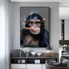 Monkey Gorilla Plakat Plakat Wall Art Pictures For Living Room Animal Prints Nowoczesne Płótno Malarstwo Dekoracja domu