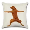 Almofada/travesseiro decorativo ioga cães de ioga animal capa de almofada de almofada decoração cadeira de cadeira de seda carr decoração em casa crianças amigas quarto gi