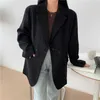 Aelegantmis Corée décontracté simple boutonnage Blazer manteau femmes bureau dame cordon veste femme kaki affaires Outwear OL 210607