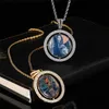 Rotation rond PO Collier personnalisé Pendard Médaillons Chaîne en laiton Gold Zircon Picture Men039 Bijoux hip hop1626936