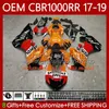 Kit de feiras de brilho laranja para honda cbr1000 cbr 1000 rr cc 2017-2019 bodywork 75No.115 cbr 1000rr 1000cc 2017 2018 2019 cbr1000cc cbr1000rr 17 18 19 Body de OEM de injeção