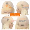 Perucas de renda profunda onda 613 Frontal Human Human Wig 200dity HD Transparente Loira Virgem para Mulheres