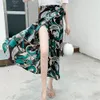 Jocoo Jolee Boho Long Skirts Women Summer Elegant Floral Print Split Midi Skirts Casual High Waist Asymmetrical Chiffon Skirts 210518